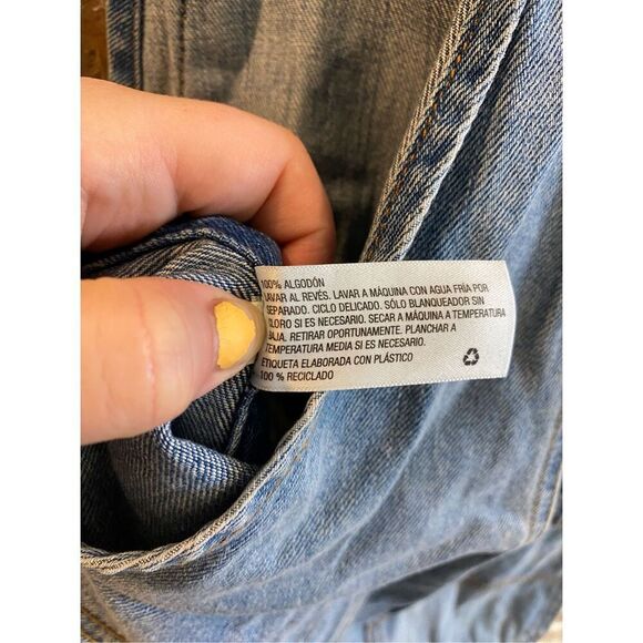 Wild Fable Blue Denim Distressed Jumpsuit - Picture 3 of 10